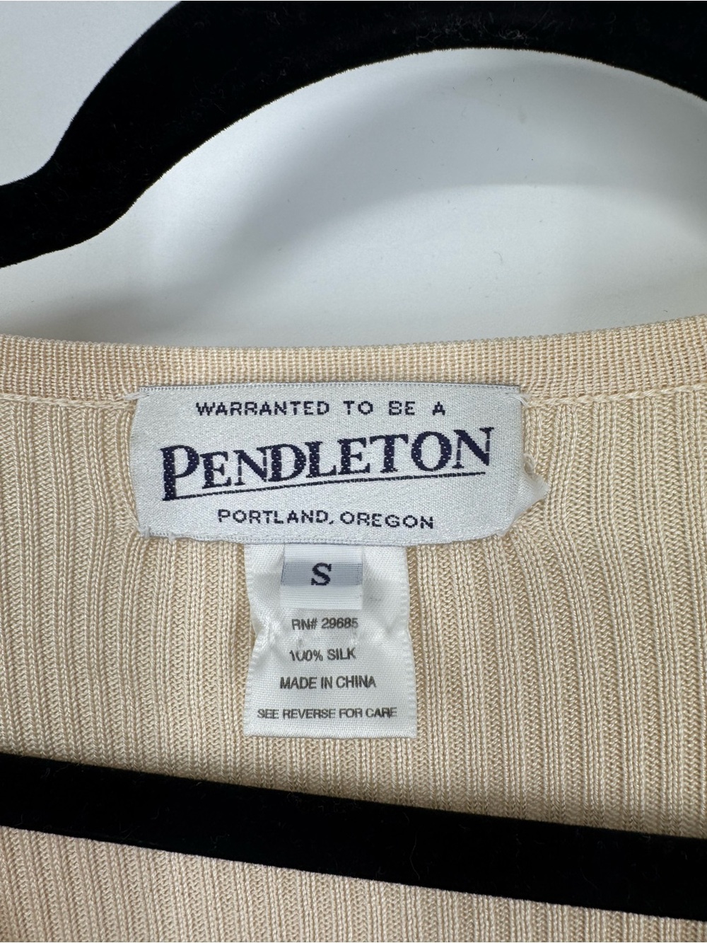 Pendleton Ribbed Silk Cardigan Sweater Size Small - Picture 5 of 10
